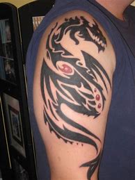 Image result for Tribal Dragon Tattoo Arm