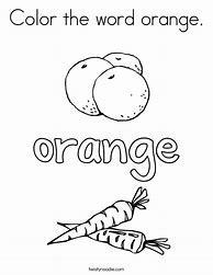 Image result for Color Orange Coloring Page