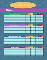 Image result for Blank Summer Chore Chart