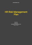 Image result for HR Risk Management Plan Template