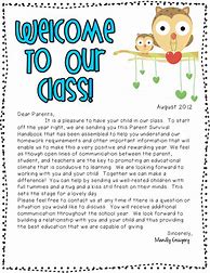 Image result for Parent Teacher Welcome Letter