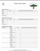 Image result for Family Info Sheet