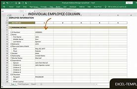 Image result for Employee Database Excel Template