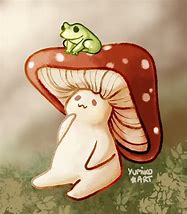 Image result for Cute Cartoon Mushroom and Frog Clip Art