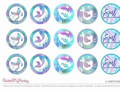 Image result for Free Printable Mermaid Cupcake Toppers