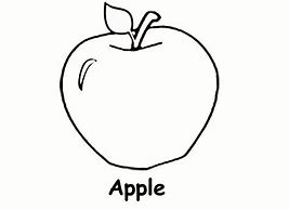 Image result for Apple Cartoon Coloring Page