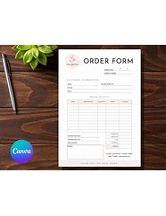 Image result for Printable Supply Order Form