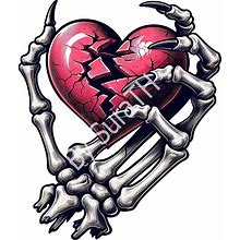 Skeleton And Broken Heart PNG, Bone Hand PNG, Skeleton Valentine, Skeleton Halloween, Broken Heart Halloween, Skeleton Download, Printable