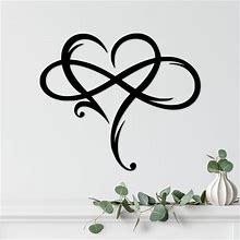 Infinity Heart Sign 24" X 19" / Black