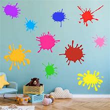 Paint Splatter Wall Decals Splotches Stickers Color Splash Art Peel And Stick Removable - 10 PCS - VWAQ - PAS42