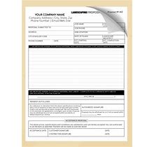 Landscaping Proposal Forms: Custom Lawn Care Proposal Templates | Bid Proposal For Landscaping | One For You And One For Your Customer | Up To 100 Fo