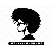 Afro Hair Woman Face SVG, Caricature Girl Face Svg, Funny Cartoon Animated Woman Face SVG, Hand Drawn Face SVG, Girl Face Clipart For Cricut