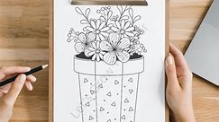 Flower Coloring Pages for kids. | Let's Grow Together