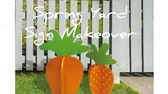 Easy Spring Porch Sign Makeovers #spring2024 #thecraftydoll #dollartreediy