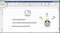 Using Lookup Tables with Simulink