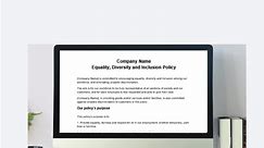 Equality Policy Template. Equal Opportunities Policy Editable in Word and Googledocs. Download an Equality, Diversity and Inclusion Policy