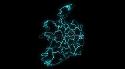 Animated Outline Map of Ireland with Counties Stock Video - Video of colour, ireland: 222755775