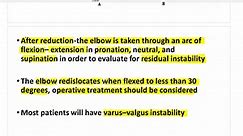 Elbow - Anatomy Dislocation