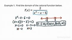 How to Find the Domain of a Rational Function in Interval Notation | Drama | Study.com