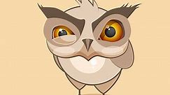 Vector Stock Illustration isolated Emoji character cartoon owl...