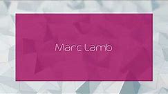 Marc Lamb - appearance