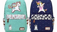 Cute Cartoon Unicorn Canvas Backpack