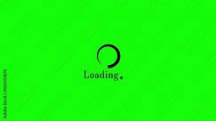 Circle loading bar on green screen. Round loading bar icon animation, downloading process icon, percentage icon diagram.