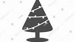 Simple Christmas Tree Icon On White Stock Vector (Royalty Free) 2084684581 | Shutterstock