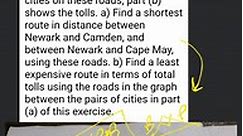 The weighted graphs in the figures here show some major roads i... | Filo