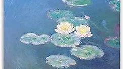 Yomcut Claude Monet Canvas Wall Art - Water Lily Poster - Landscape Painting Famous Oil Paintings Reproduction - Suitable for Bedroom Living Room Office Wall Decor Unframed(12×16in/30×40cm)