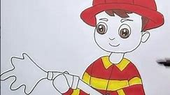 Coloring a Fireman Firefighter | Kids coloring books