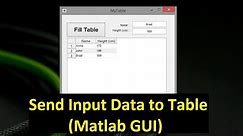 Filling GUI Table Data [MATLAB GUI Tutorial]