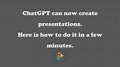 Create Presentations By using ChatGpt @DocSave1