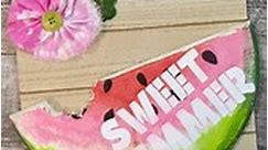 Watermelon Sweet Summer sign #decor #wooddiy #summer #stencils #dollartreefinds #handmade | MMB Inspired Creations