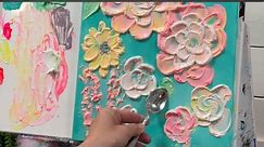 Painting FLOWERS With a SPOON 💐 tutorial