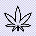 2D Pot Leaf Outline