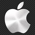 3D Apple Logo Silver Grey