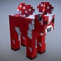 3D Profile Pic Minecraft Mooshroom Cow