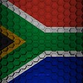 3D South African Flag with Texture Examples