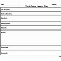 3rd Grade Lesson Plan Template