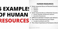 5 Human Resources Examples