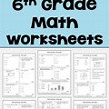 6th Grade Math Skills Worksheets Printable