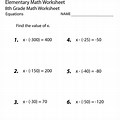 8th Grade Math Problems Worksheets