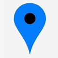 Map Icon Simple Blue