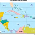 Map of North America and Caribbean Islands