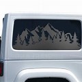 Matte Black Silhouette Jeep Side Window Decals