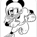 Mickey Mouse Playing Football Coloring Pages