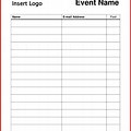 Microsoft Word Sign in Form Template