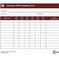 Microsoft Word Templates Volunteer Shift Schedule Template