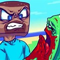 Minecraft Creeper Blew Up Steve